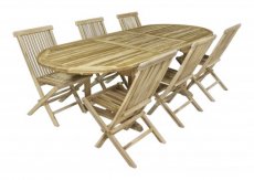 Oval table set 7-delig