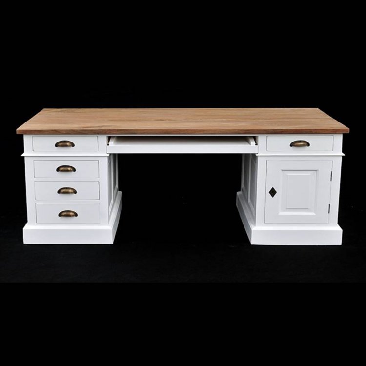 Office desk Antique white 150x70x80 Relaxgarden