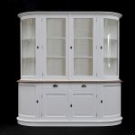 Cabinet round Antique white 215x50x210
