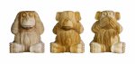 Wooden apes large      Set.of.3