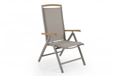 Andy position chair taupe/teak Brafab Andy position chair taupe/teak