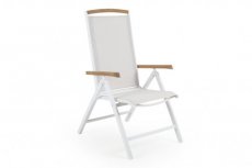 Andy position chair white/teak