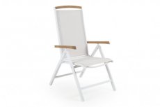 Andy position chair white/teak Brafab Andy position chair white/teak