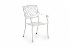 Arras tuinstoel arm white