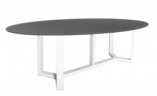 Montella O tuintafel 260x130 white/light grey