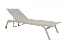 Navarro sunlounger white