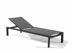 Vittorio sunlounger charcoal/grey gescova