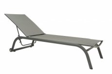 Zaragoza sunlounger charcoil gescova